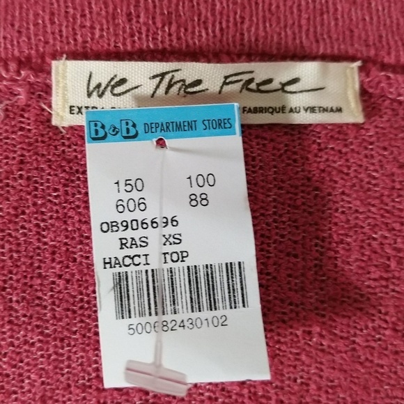 We The Free People Hacci Top Stay With Me  XS NEW - Picture 5 of 5